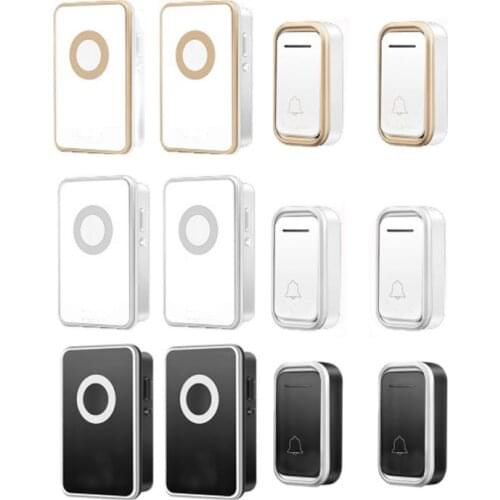 2 receivers option wireless door bell set by 110-220V doorbell Waterproof long range 300M door chime door ring villa use