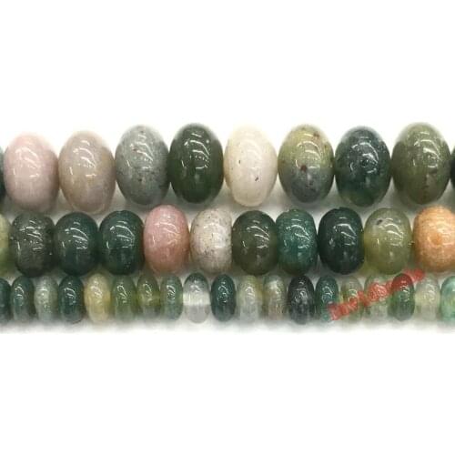 Natural Stone India Agates Rondelle Beads For Jewelry Making 15inch Spacer Beads Diy Bracelet