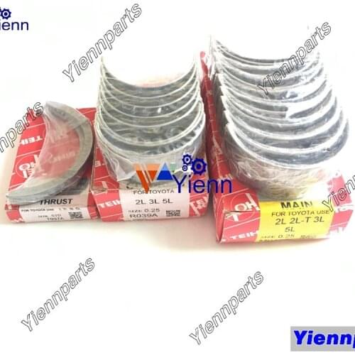 For TOYOTA 2L 3L 5L crankshaft and con-rod bearing thrust washer for Toyoace Hi-Luxe Hi-Ace Van LY51 diesel engine repair parts