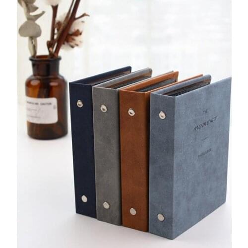 Vintage Leather Suede 64 Pockets 3 Inch Photo Album For Polaroid & Fujifilm Instax Mini 11 9 8 7s Photo Paper Film /Name Card