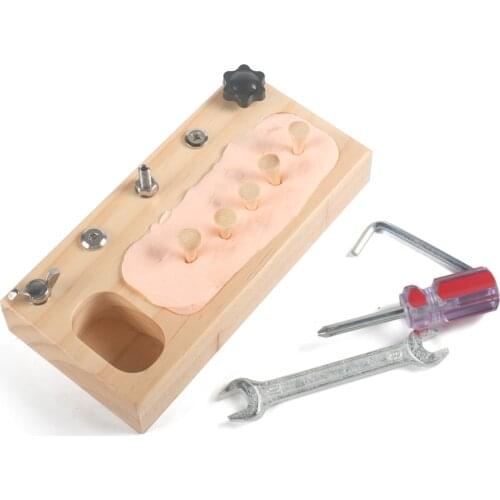 Montessori Toys Screw Bolts Board Screwdriver Sensory Toys Wooden Educational Toy For Toddlers Fine Motor Learning Aids G2844H