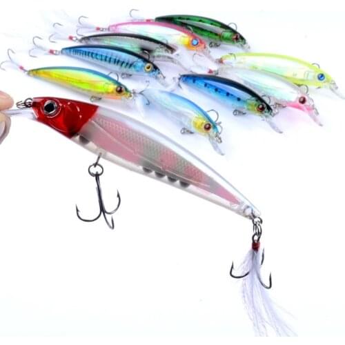 1PCS Artificial Bait Fishing Wobbler Laser Minnow Bait 11CM 13.4G Crankbaits Fishing Bait Carp Bass Pike Fishing Tackle