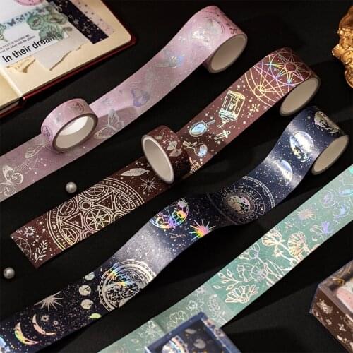 JIANWU 5Pcs/Set Fantasy Empty Series Washi Tape Creative Literary Art Basic Journal Decoration Stickers School Office Supplies
