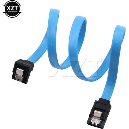 Newest 45CM Fast Speed Straight Right Angle 6 Gbps SATA 3.0 Cable 6GB/s SATA III SATA 3 Cable Flat Data Cord for HDD SSD