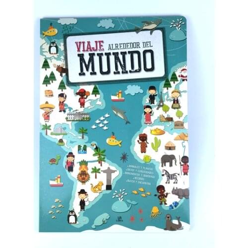 Parent Child Kids Spanish Knowledge Book Carhildhood Early Education Enlightenment Geography Encyclopedia Cognition Book Age 5