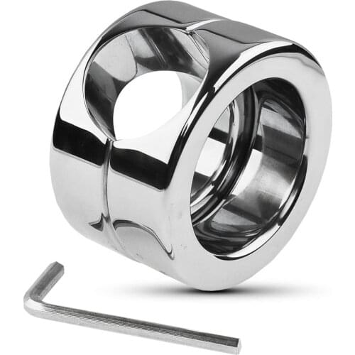 Metal Heavy Cock Ring Clamp Sex Toys For Men Masturbators Cockring Lock Scrotum Dick Stretcher Penis Ring Male Training Device