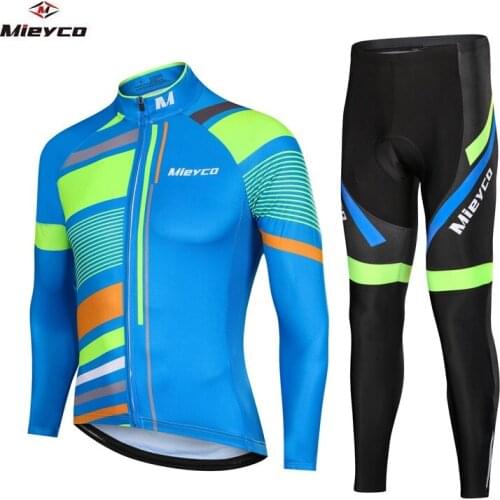 MIEYCO Cycling Jersey Sets Breathable Mountain Bike Cycling Clothes MTB Roupa Ciclismo Long Sleeve Bicycle Cycling Clothing Man