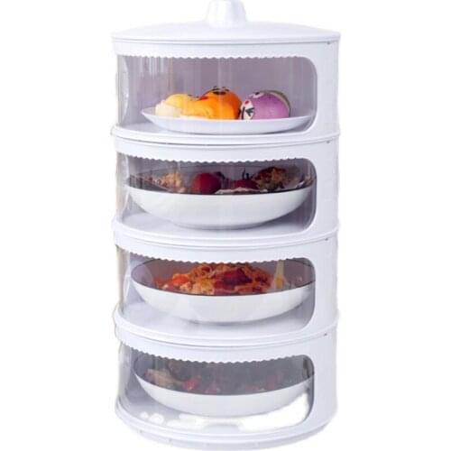 Stackable Food Dome Multi-Layer Transparent Stackable Food Insulation Cover Dustproof for Home Kitchen Refrigerator