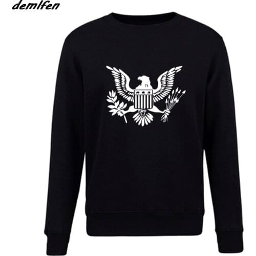 Fashion Cool Men pullover Fleece Hoodie Green Olive Us Army Military Man Usa Eagle Sweatshirt Hip Hop Coat Tops Harajuku