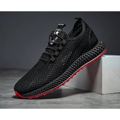 Mens Shoes 2021 Summer New Light Sports Running Shoes Mens Casual Shock Absorber Net Breathable Increase Orgasm Shoes