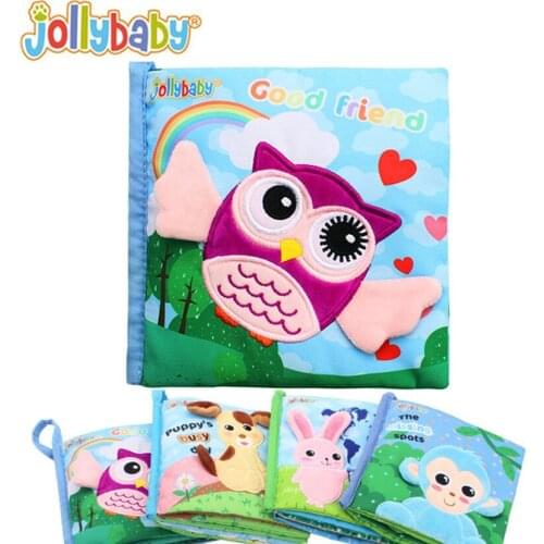 16cm Soft Baby Infant Touching Intelligence Non-Toxic Cloth Book Stuffed Animal Early development Cartoon Toddler Kids Toy