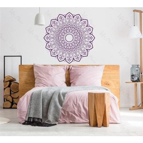 Sacred Geometry Wall Stickers Mandala Flower Meditation Wall Decoration Artist Life Studio Gift Waterproof Wall Stickers