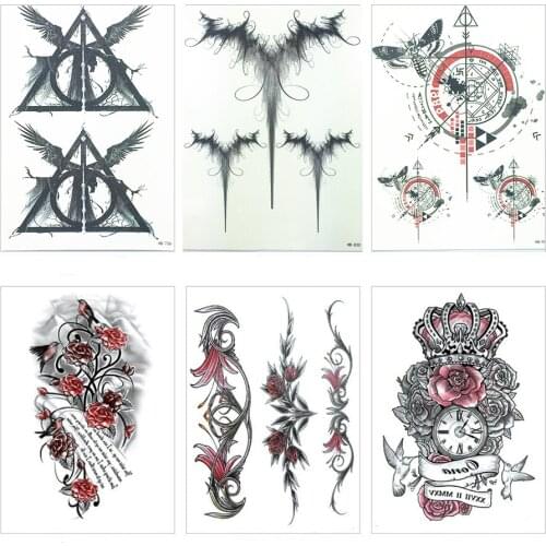NEW Fashion Sexy Waterproof Tattoo Women Double Triangle Temporary Tattoo