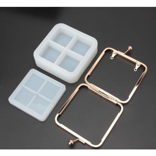 2021 New DIY Clear Dynamic Liquid Square Quicksand Bag Silicone Mold Resin Casting Craft