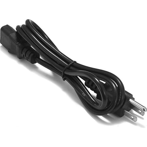 150pcs US Power Cord 1.2m 4ft 100W 3 Pin Prong American Plug NEMA 5-15P IEC C13 Power Supply Cable For AC Adapters DVD Router