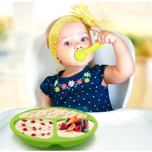 Silicone Baby Bowl Baby Silicone Plate Tableware Food Supplement Bowl Kids Non-slip Suction Cup Tray Baby Feeding Dishes