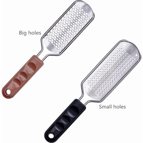 MAKARTT Stainless Steel Coarse Callus Remover Foot File Blade Replaceable Pedicure Rasp Cuticle Cutter Tool Big Holes
