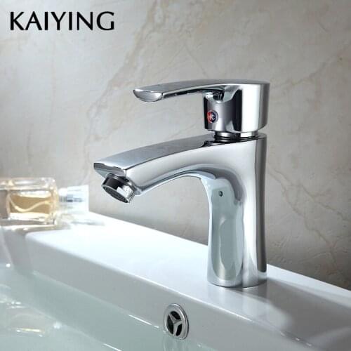 KAIYING Bathroom Faucet Deck Mounted Basin Mixer Faucet Hot and Cold Water Faucet Tap,2512
