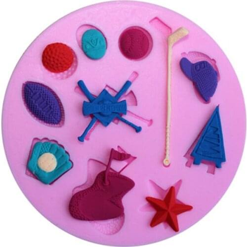 Sports fondant liquid silicone mold silicone mold clay Handmade cloth 2945