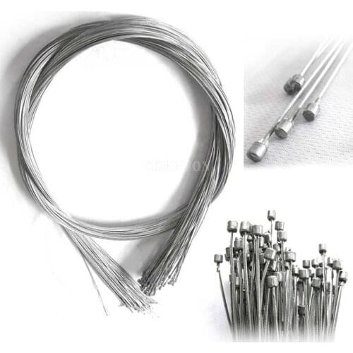 200Pcs/Lot Road MTB Bike Fixed Gear Bicycle Brake Line Shift Cable Shifter Gear Brake Cable Sets Core Inner Wire Steel 2mm 2M