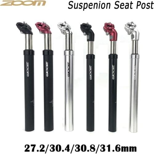 ZOOM Suspension bicycle seatpost 27.2/28.6/30.0/30.4/31.6/33.9*350MM seat post aluminium bike shock absorption Damping seat tube