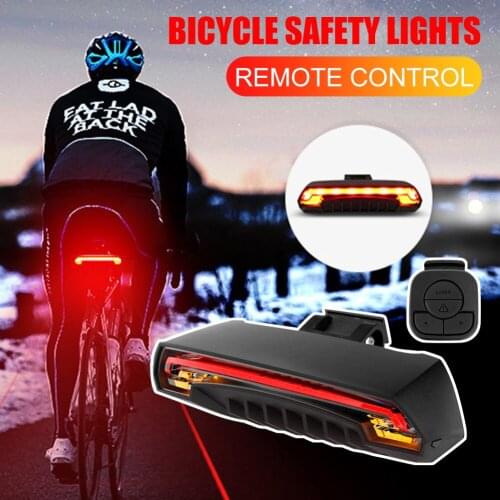 Bike Tail Light with Turn Signals Wireless Remote Control Waterproof Bicycle Taillight USB Rechargeable Ultra Bright WHS