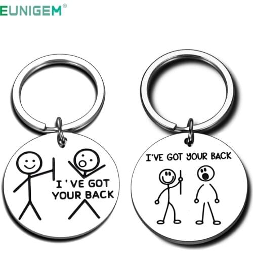 Funny Gifts Best Friend Keychain for Friends BFF Besties Companion I Got Your Back for Women Men Christmas Birthday Valentine