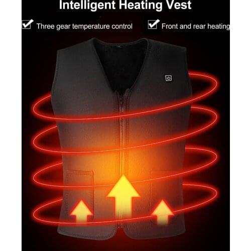 Winter Warm Vest Electric USB Heated Vest Men Women Heating Coat Jacket for Motorcycle Travelling Skiing Hiking Camping