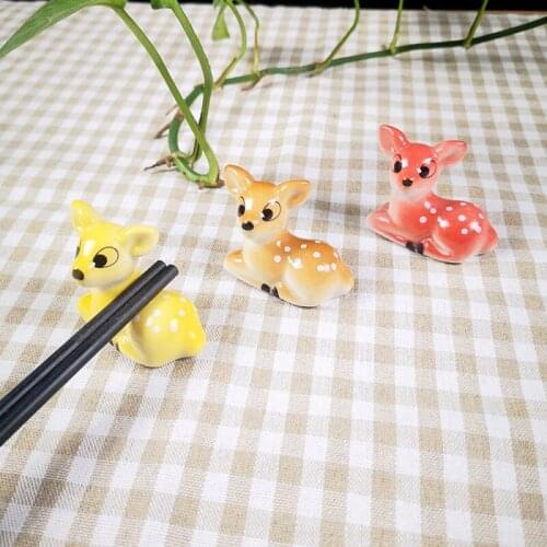 1pc Lovely Animal Ceramic Multifunctional Chopstick Spoon Rest Rack Tableware Accessories DIY Home Study Pen Holder