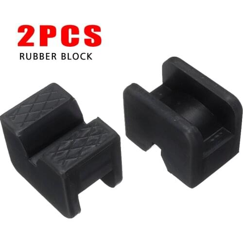 2pcs Black Rubber Auto Car Lift Jack Pad Jacking Pad Rubber Buffer Block Tool Parts Accessories