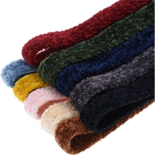 3m/roll 10mm Inelastic Plush Christmas Ribbon for DIY Crafts Bouquet Wrapping Tape Clothing Accessories Materials