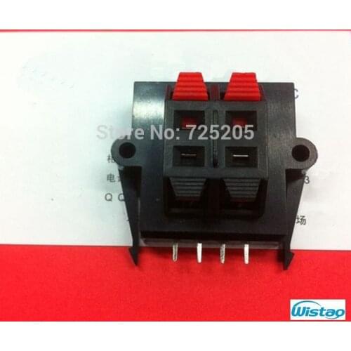 4 Pin Jack Spring Clip 10pcs / lot Load Audio Speaker Cable Amplifier Black Butterfly Clip Terminal HIFI DIY Free Shipping