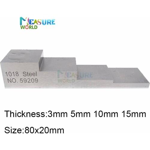 4 step block Step Wedge Calibration test Block Thickness block 3mm 5mm 10mm 15mm test Block for Ultrasonic Thickness Gauge
