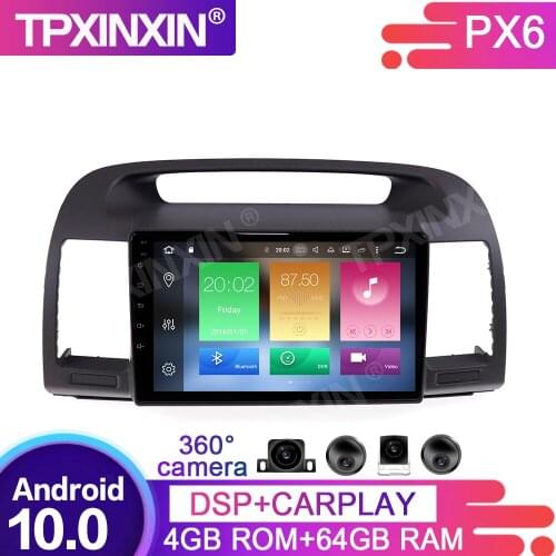 4G+64GB Android 10.0 For Toyota Camry 5 2001-2006 Car Multimedia Player GPS Navigation Headunit Radio Audio Stereo Tape Recorder