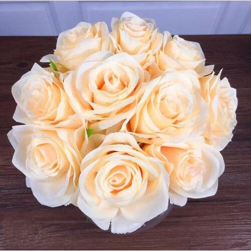 5pcs Best Selling Beautiful Rose Peony Artificial Silk Flowers Small White Bouquet Home Party Winter Wedding Decor Fake Flowers
