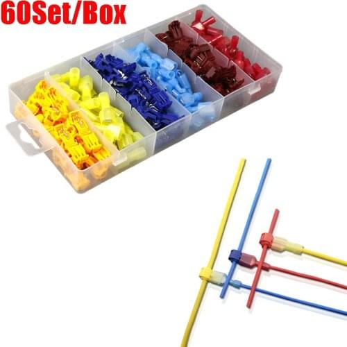 8 Box T-Tap Wire Connectors,Quick Splice Electrical Cable Terminals Insulated Male Disconnect Spade Terminals Wholesale X2