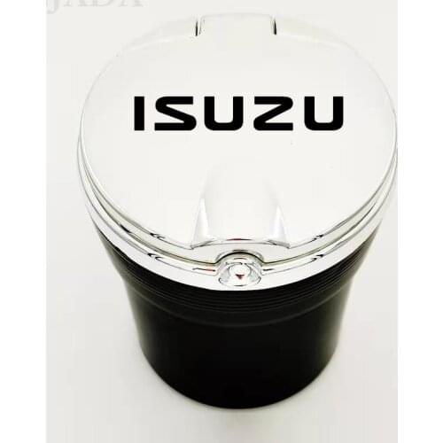 1 pcs Car Ashtray With ISUZU Logo for Isuzu Amigo Ascender Axiom Impulse Oasis Rodeo Stylus Trooper VehiCROSS Car Accessories