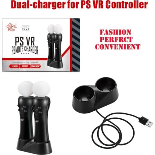 For PS VR Charger Dual USB Charging Dock Station Stand for PS4 PlayStation 4 VR Game Controller Handle Cradle Bracket
