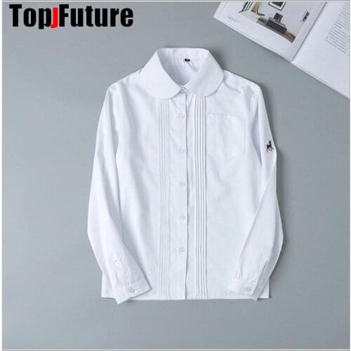 Cotton Japanese Student Girls School Jk Uniform Top Large Middle High School Uniforms long short Sleeve organ Shirt