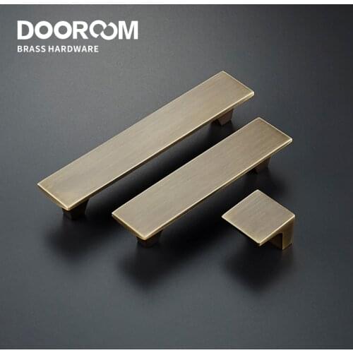 Dooroom Brass Furniture Handles Modern Nordic Wardrobe Dresser Cabinet Cupboard Drawer Knobs Black/Silver/Bronze Pulls