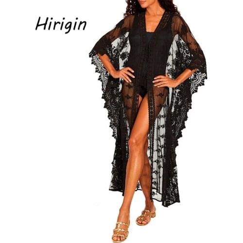 Leopard Long chiffon Sexy Beach Cover-Ups Swim Dress Women Beach Dress Bikini Cover Up Swimwear Cover-up Bikini Swimsuit Cover