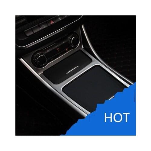 Matte Chrome Interior Accessory Center Storage Box Trim Ashtray Frame For Mercedes Benz CLA GLA A Class W117 C117 2013-2017