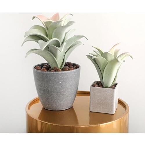 Mini Artificial Succulent Plant Bonsai Fake Pineapple Leaf Balcony Desktop Decor