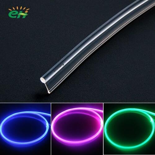 New Super Bright 3mm Plastic Side Glow optical Fiber with Flat Side Wing For Car lighting