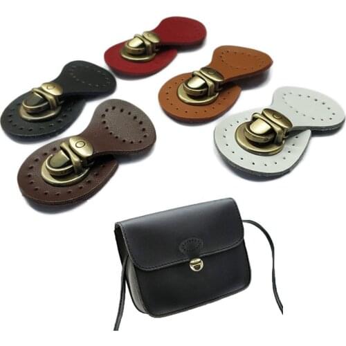 Genuine Leather Bag Buckles Multicolor Stylish Cowhide Locks Genuine Leather Bag Lock Magnetic Button Bag Hardware Accessories