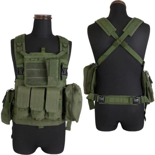 Hunting Tactical Combat Molle RRV Chest Vest Rig Military Paintball Harness Airsoft Vest With Magazin Pouch EDC Pack Accessories