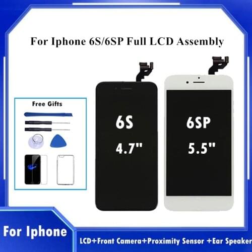 100% Tested Full Set Assembly For iPhone 6S PLUS Touch Digitizer Complete Display +Front Camera+Home Button With Free Gifts