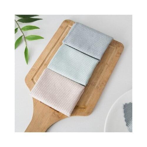 3PCS 30 x 40cm Soft Microfiber Cleaning Towel Kitchen Absorbable Towel Glass Window Cleaning Cloth Car Dish Towel Dust Clean New