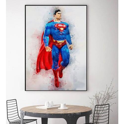 Movie The Avengers Portrait Watercolor Superhero Canvas Poster and Print Painting Wall Art Picture for Living Room Home Decor
