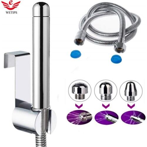 Wetips Handheld Bidet Spray Douchette Toilette Cleaner Spray Shower Combination Anal Enema Ducha Higienica Muslim Bidet Shower